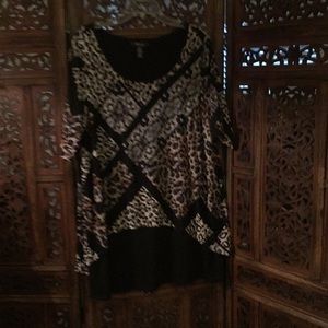 Cute short sleeved blouse.  Tiger print.